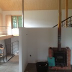 upper fireplace next to bathroom (on right)